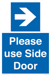 Please use Side Door (arrow Right) 